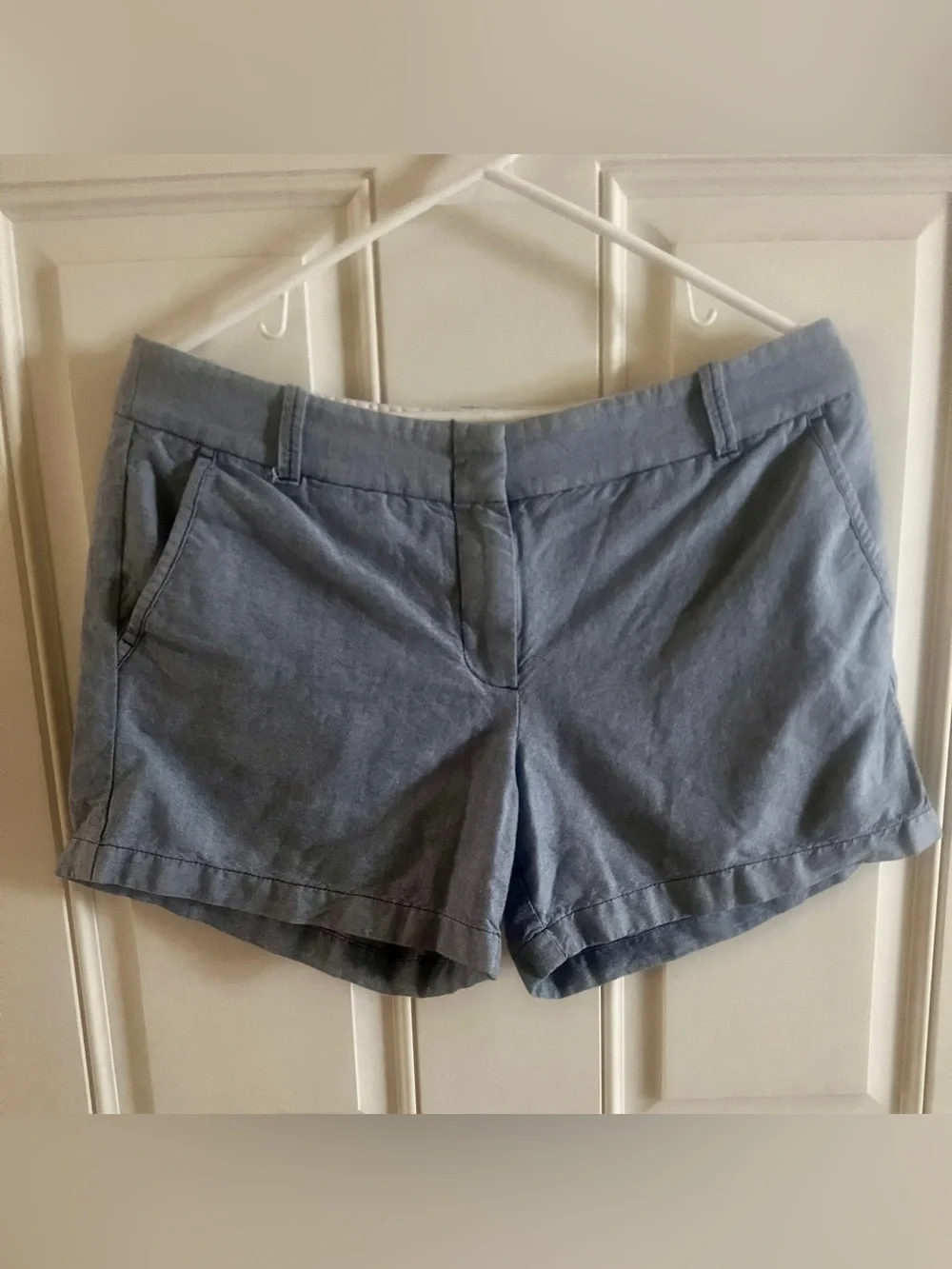 J. Crew Women's Soft Blue Cotton Bermuda Shorts